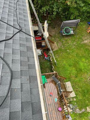 After intervention in Chambly: clean gutter with optimized drainage